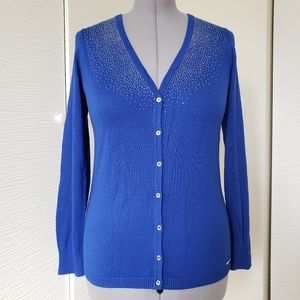 Calvin Klein Button Down Sequined Top . Size M NWT
